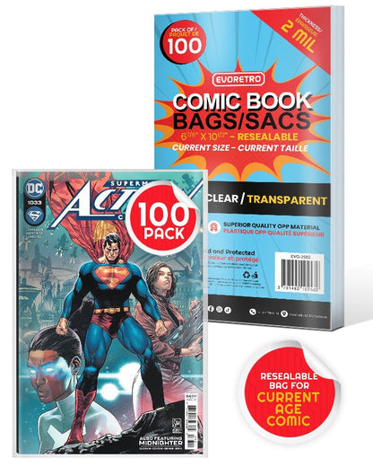 Current Age Resealable Comic Bags Fits Size -2MIL