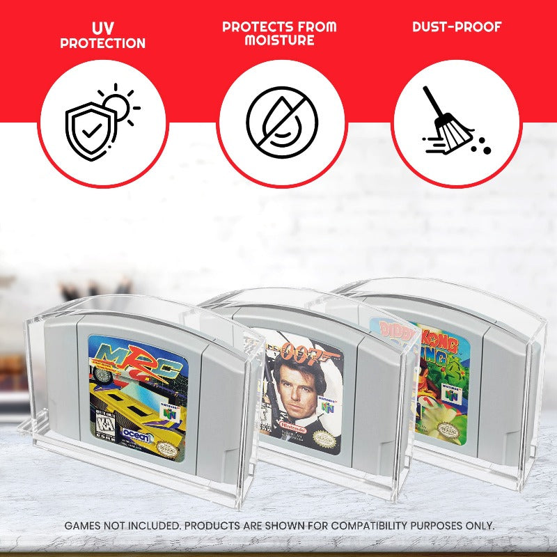 Boîtier en acrylique pour cartouche N64 Nintendo 64 (lot de 2)