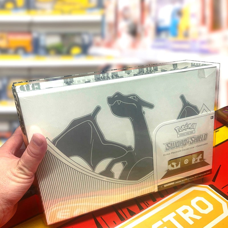 Pokémon TCG Épée et Bouclier Charizard Collection Ultra Premium EVORETRO PET Étui Présentoir