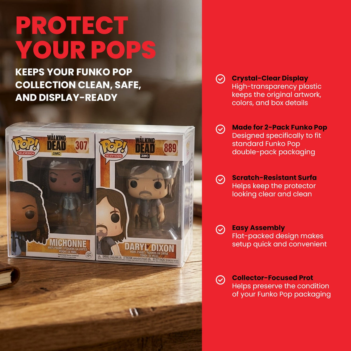 Funko Pop 2 figurines Wonderwoman EVORETRO PET Protector 0.35MM