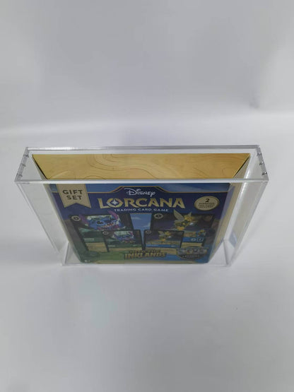 1x Lorcana Gift Set EVORETRO Display Case – 5mm Acrylic, Magnetic Lid