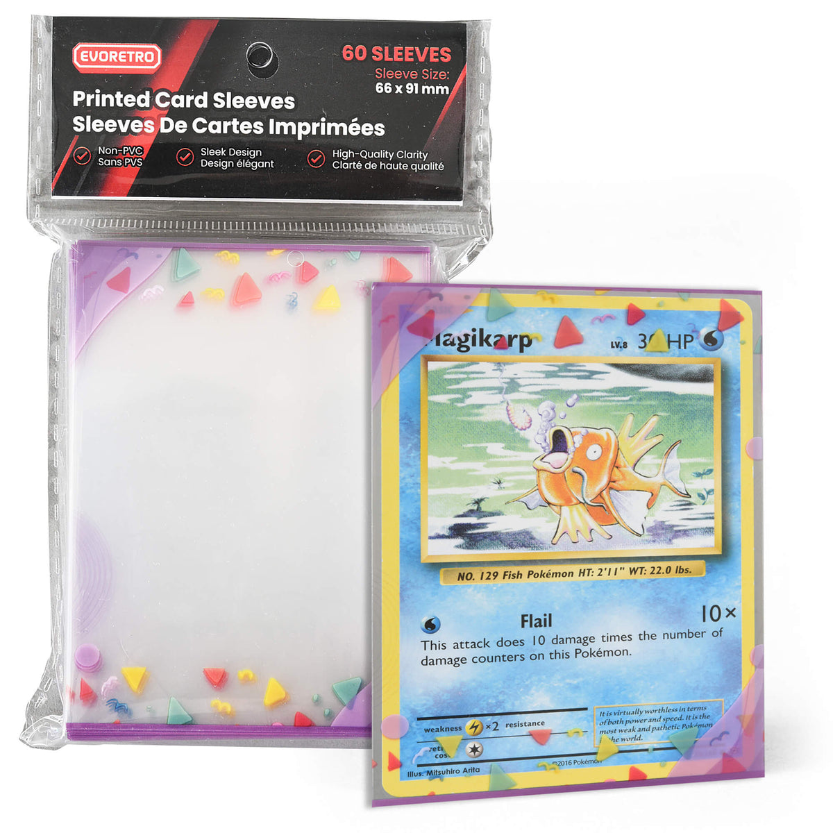 Protège-cartes imprimés EVORETRO TCG – Motifs thématiques pour Pokémon, MTG et plus encore