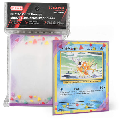 Protège-cartes imprimés EVORETRO TCG – Motifs thématiques pour Pokémon, MTG et plus encore