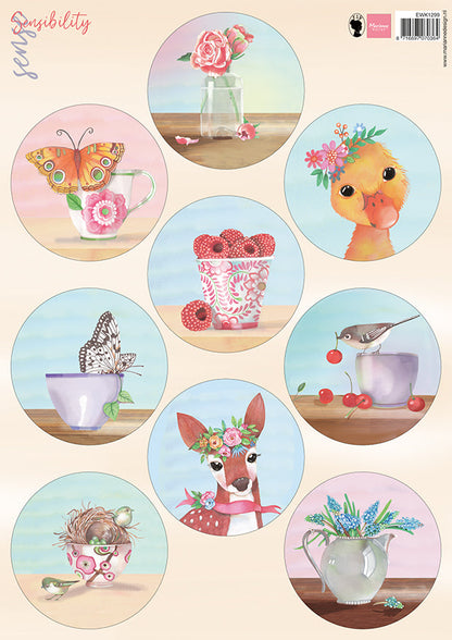 Marianne Design A4 Cutting Sheet - Sensibility - Summer Circles 7 cm