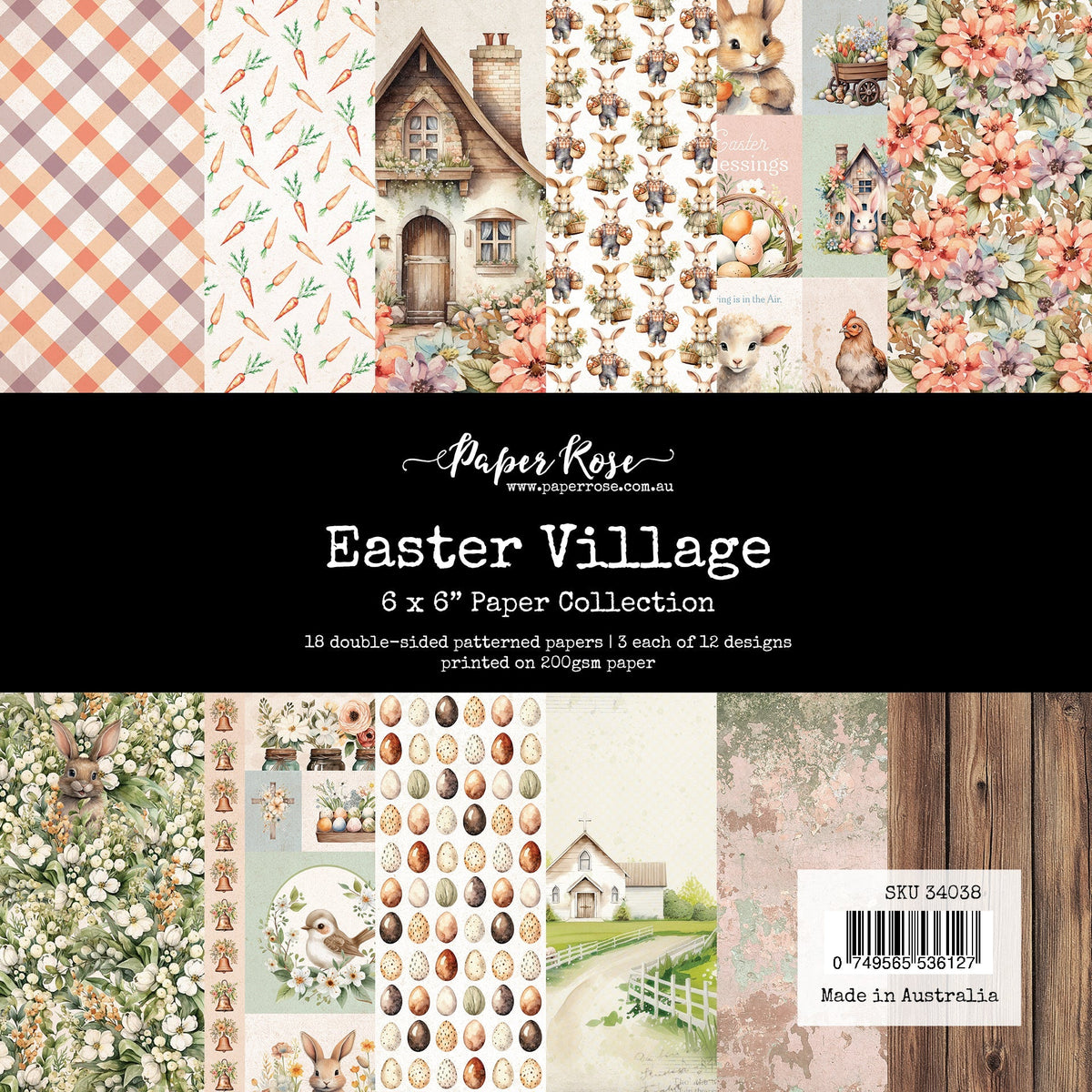 Collection de papiers Easter Village 6 x 6 34038