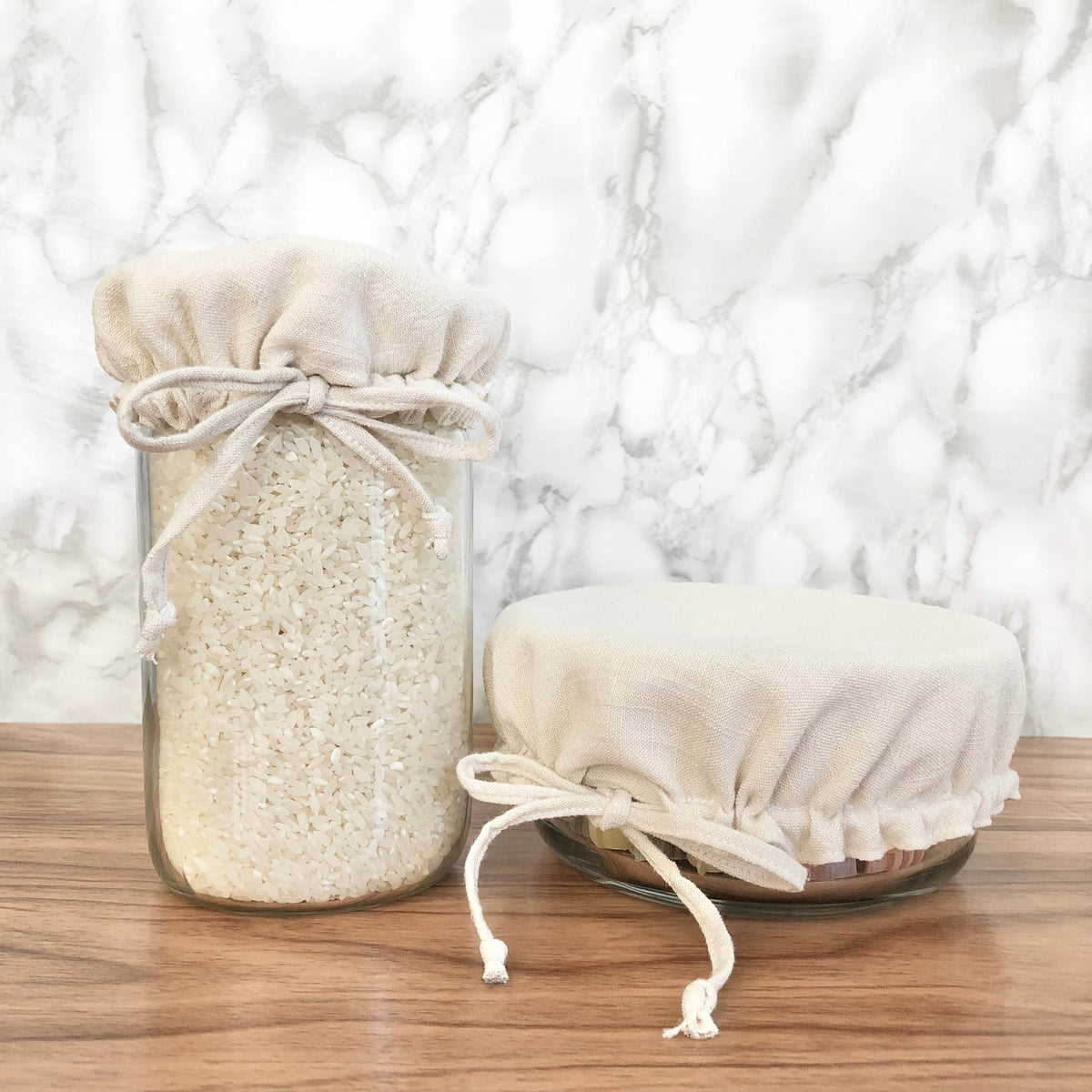 Linen Jar and Bowl Cover
