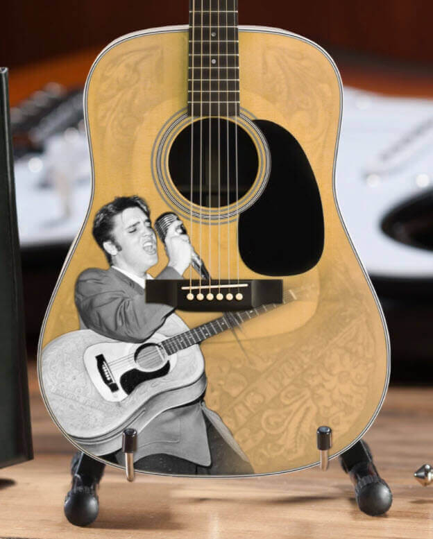 Mini-guitare acoustique miniature Elvis Presley 55'