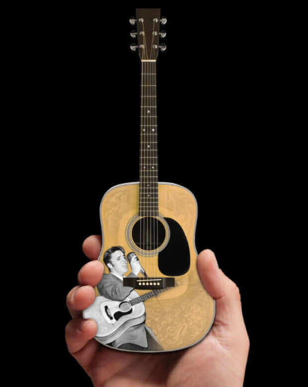 Mini-guitare acoustique miniature Elvis Presley 55'