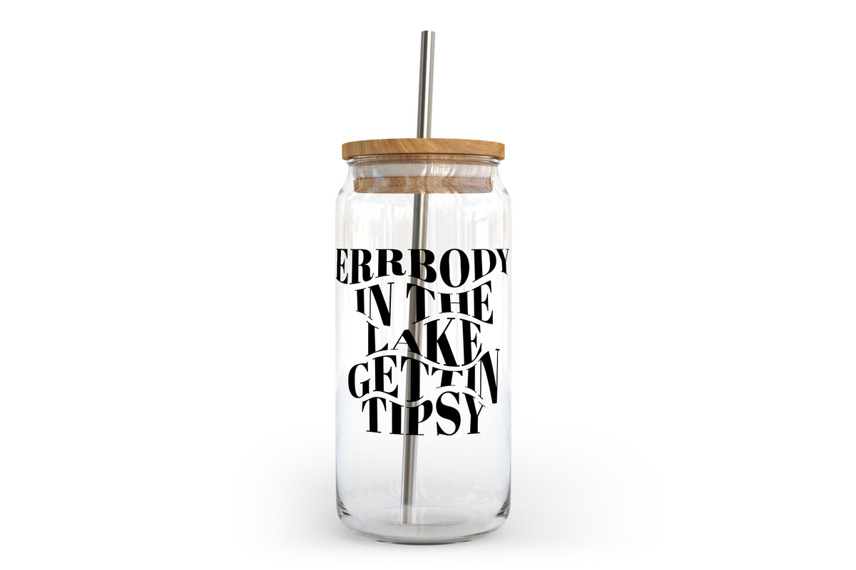 Verre en bambou « Errbody In The Lake » avec couvercle