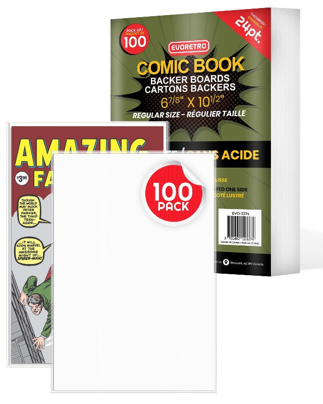 Regular Comic Book Backer Boards Size