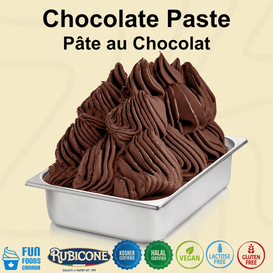 Chocolate Paste - Gelato Pastes - 3 KG Bucket - Rubicone Canada - Ships Free Within Canada on Orders Above CAD $199