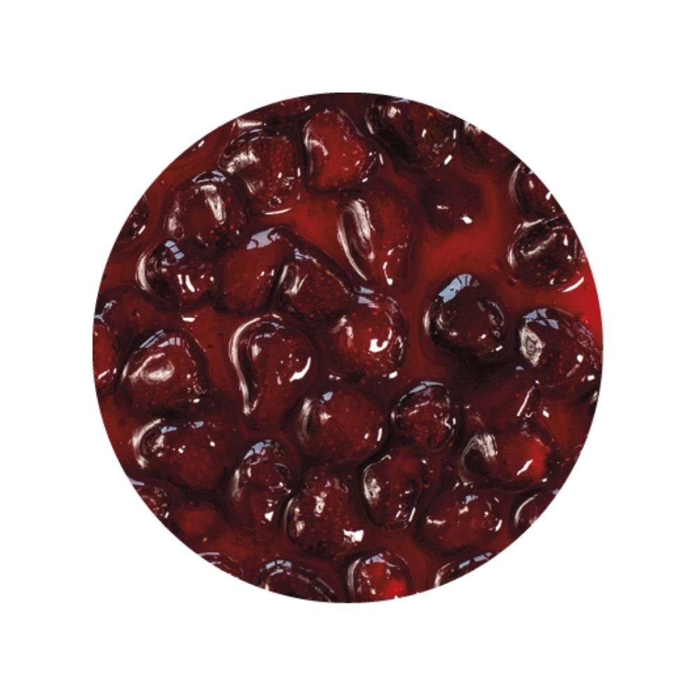 Wild Strawberry Sundae Dessert Topping - 3 KG Bucket - Wild Strawberry Variegate - Rubicone Canada - Ships Free Within Canada on Orders Above CAD $199