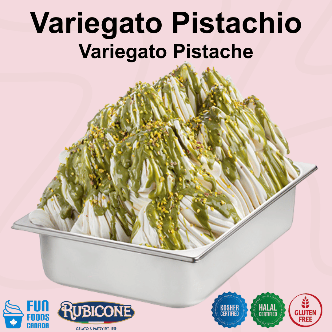 Pistachio Sundae Dessert Topping - 3 KG Bucket - Pistachio Variegate - Rubicone Canada - Made in Italy - Ships Free Within Canada on Orders Above CAD $199