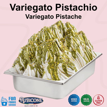 Pistachio Sundae Dessert Topping - 3 KG Bucket - Pistachio Variegate - Rubicone Canada - Made in Italy - Ships Free Within Canada on Orders Above CAD $199