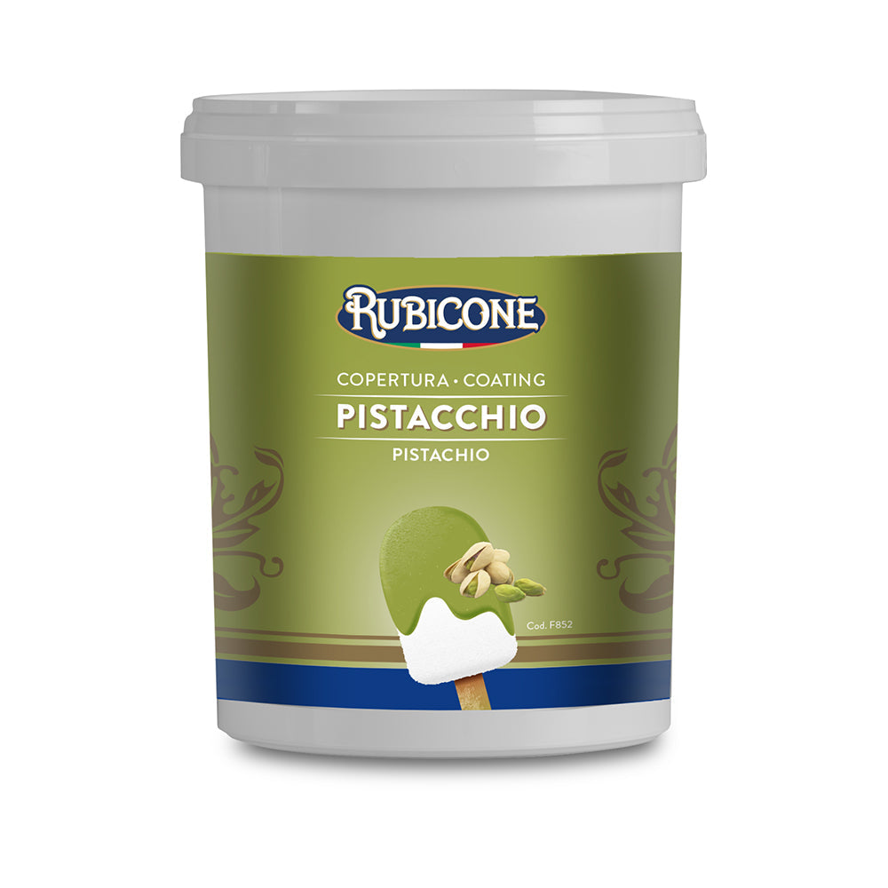 Enrobage trempette cône saveur pistache - Seau de 1,5 KG - Rubicone Canada - Livraison gratuite au Canada pour les commandes de plus de 199 CAD