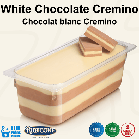 White Chocolate Spreadable Filling Cream - Cremino Choco White - 5 KG Bucket - Rubicone Canada - Ships Free Within Canada on Orders Above CAD $199