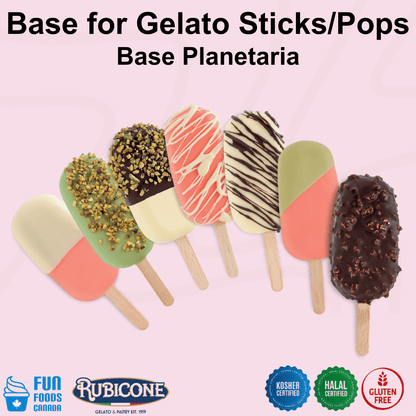 Ice Cream, Gelato On A Stick - Complete Base Powder - Base Planetaria - 1.26 Kg - Rubicone Canada - Ships Free Within Canada on Orders Above CAD $199