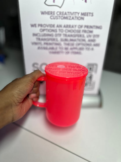 Mug en verre néon 500 ml - Mug vierge personnalisable pour sublimation et vinyle