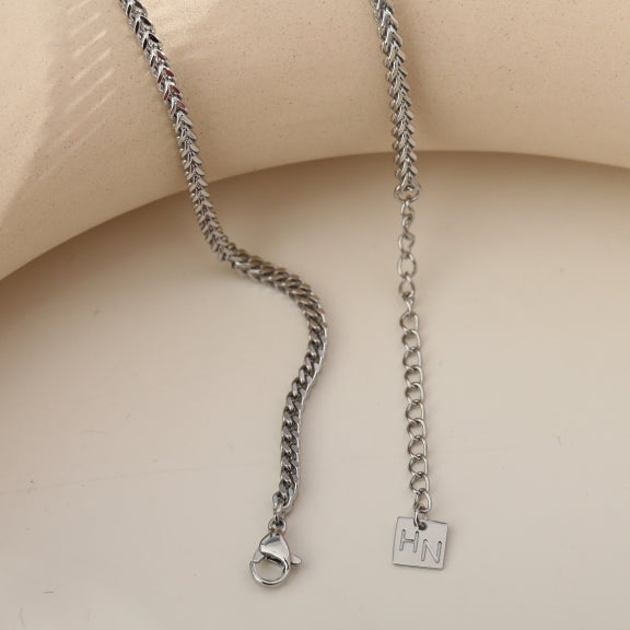 FARAH 16" : Collier Chaîne Maille Cubaine Argent