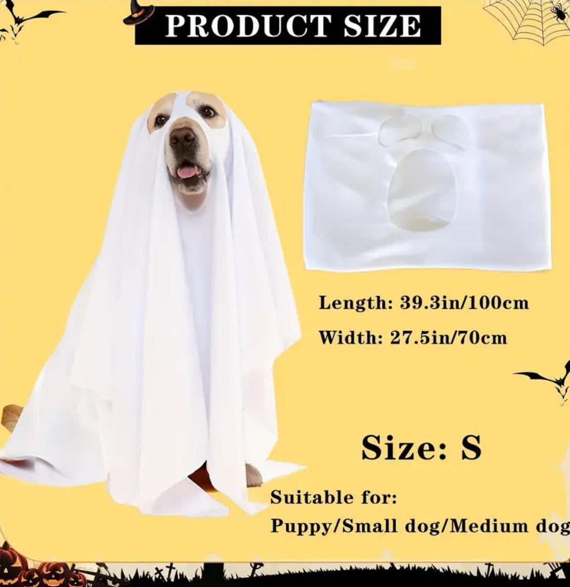 Costume de Chien Fantôme | Costume d'Halloween pour Chien