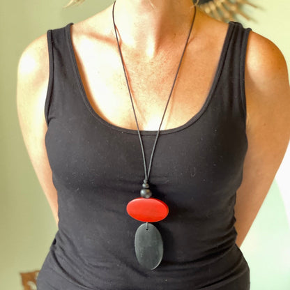 Pendentif double ovale