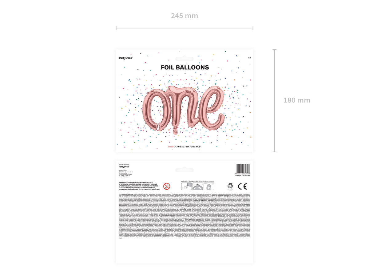 Rose Gold One Balloon