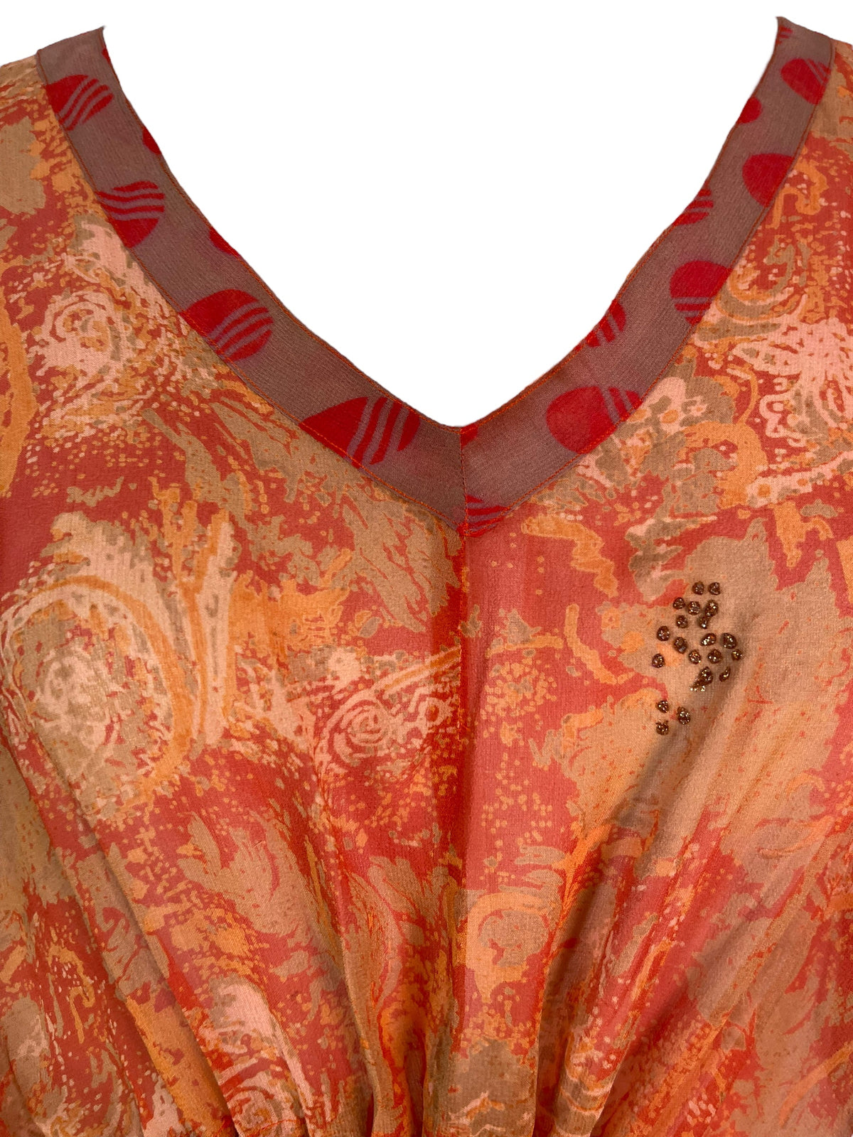PRG6379 Kaftan long en pure soie transparente Avatar