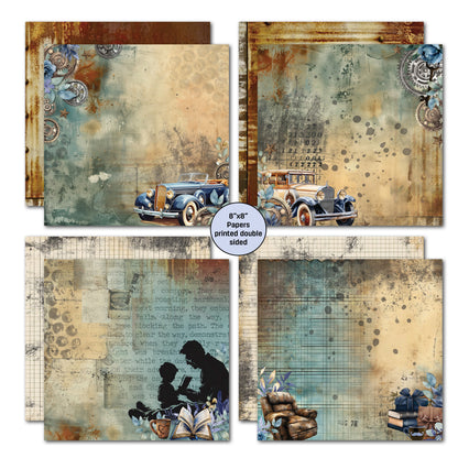 Pack de papier 8x8 Father Figure 3Quarter Designs