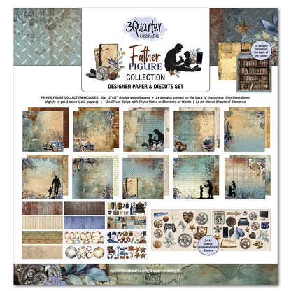 3Quarter Designs Papier Design & Die-Cuts 30x30 cm Father Figure