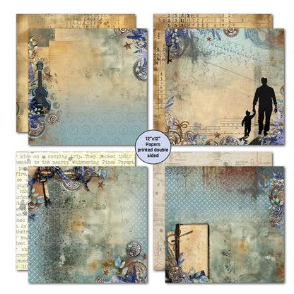 3Quarter Designs Papier Design & Die-Cuts 30x30 cm Father Figure