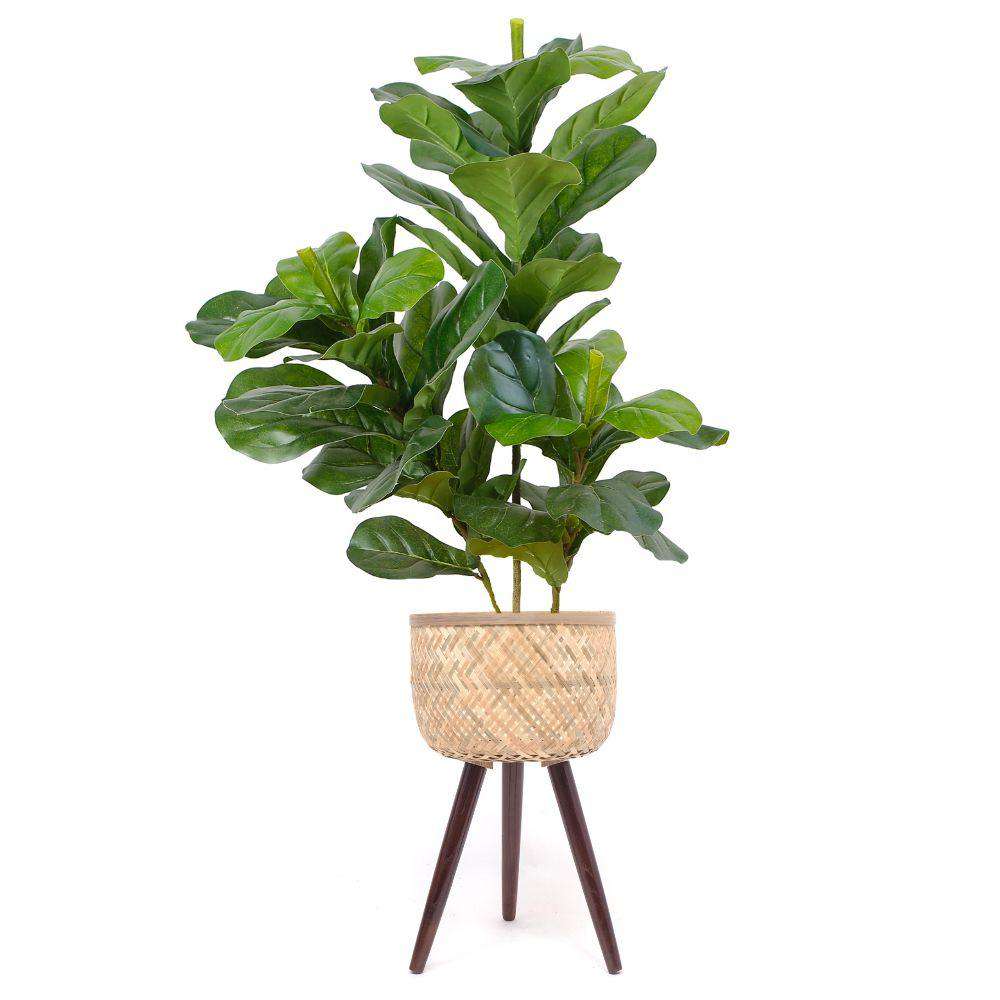 Jardinière Flar en bambou sur pied en bois