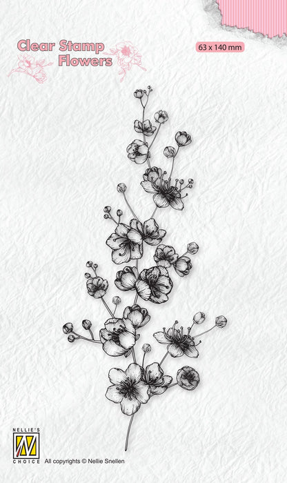 Tampons transparents Fleurs Branche en Fleurs