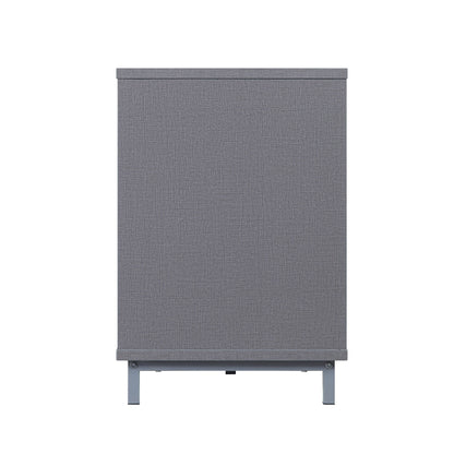 Firey 60" TV Stand/Fireplace with Glass Shelves - Grey Gloss
