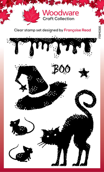 Woodware Clear Singles Halloween Props 7,6 cm x 10,2 cm Planche de Tampons
