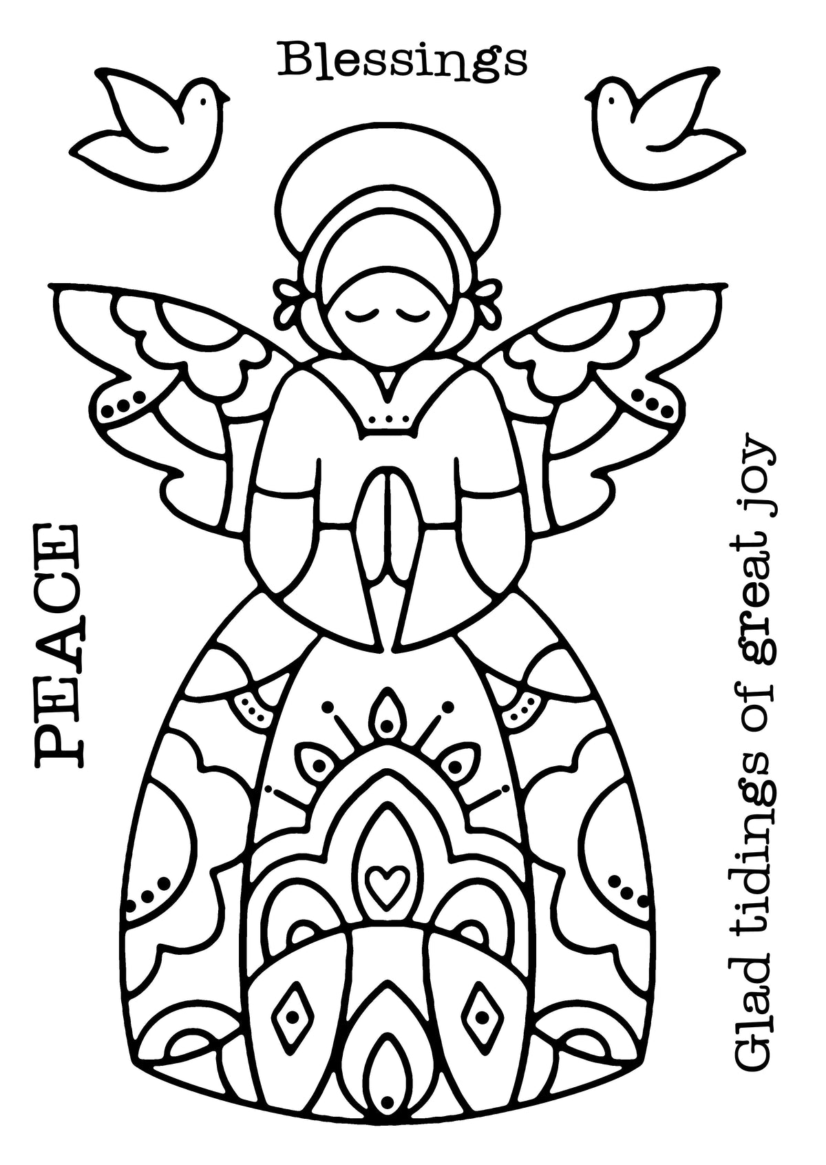 Tampon Woodware Clear Singles Angel Blessings 10 x 15 cm