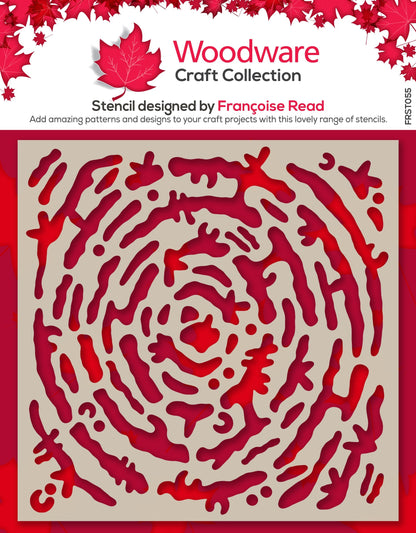 Pochoir Woodware Branches de corail 15 x 15 cm