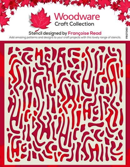 Pochoir Woodware Wiggles 15,24 cm x 15,24 cm