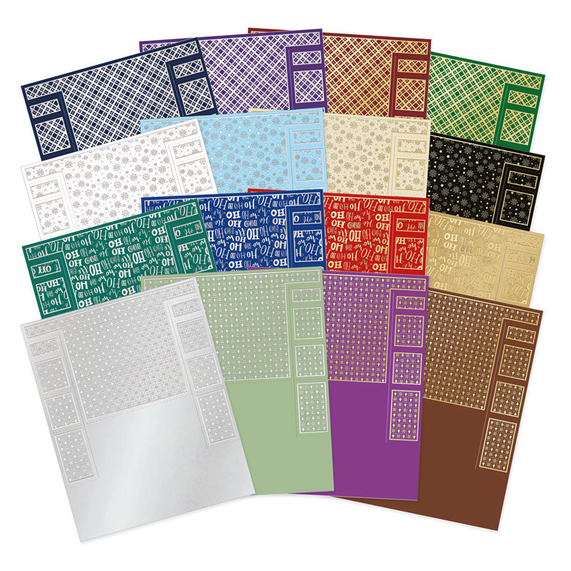 Cartes de vœux à motifs festifs - Centre de table carré