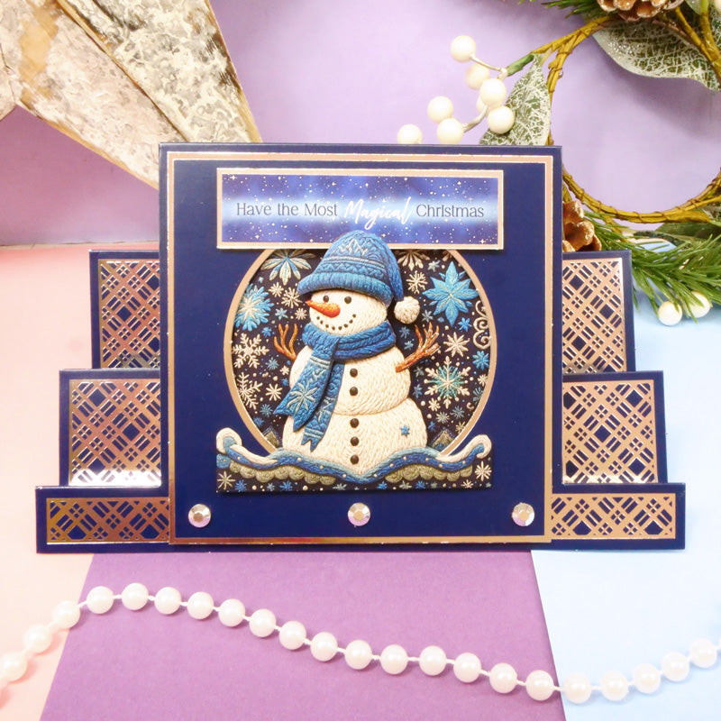 Cartes de vœux à motifs festifs - Centre de table carré