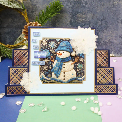 Cartes de vœux à motifs festifs - Centre de table carré