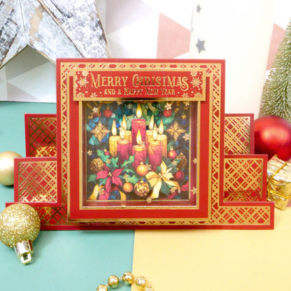 Cartes de vœux à motifs festifs - Centre de table carré