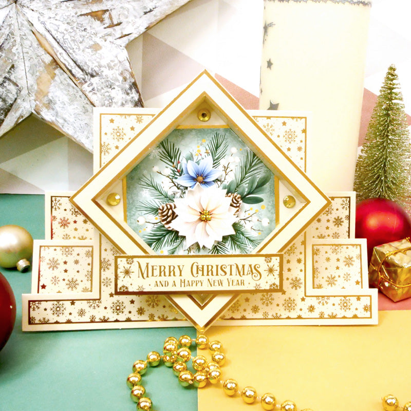 Cartes de vœux à motifs festifs - Centre de table carré