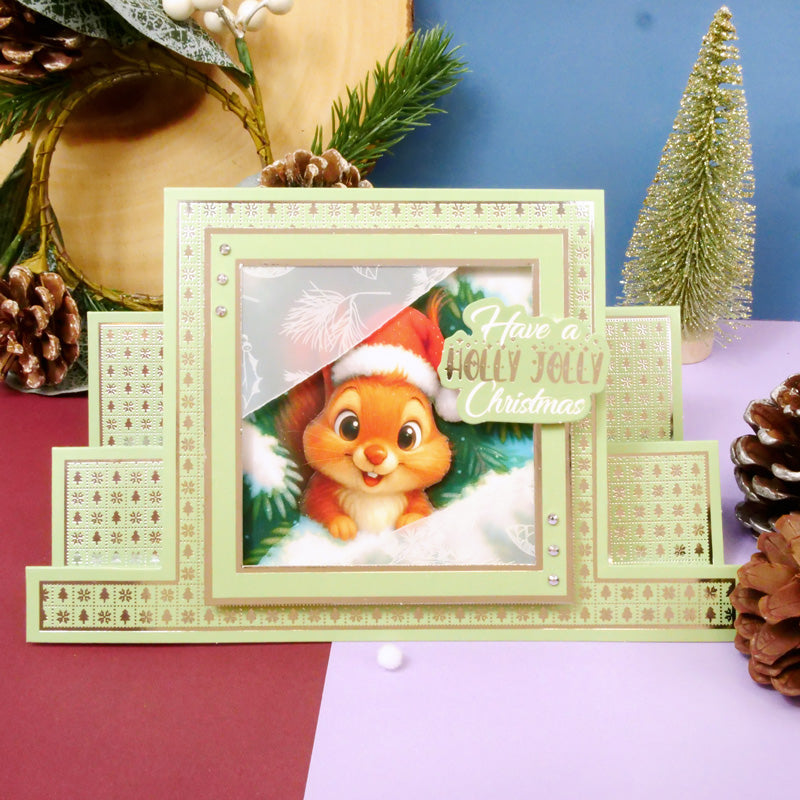 Cartes de vœux à motifs festifs - Centre de table carré