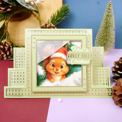 Cartes de vœux à motifs festifs - Centre de table carré