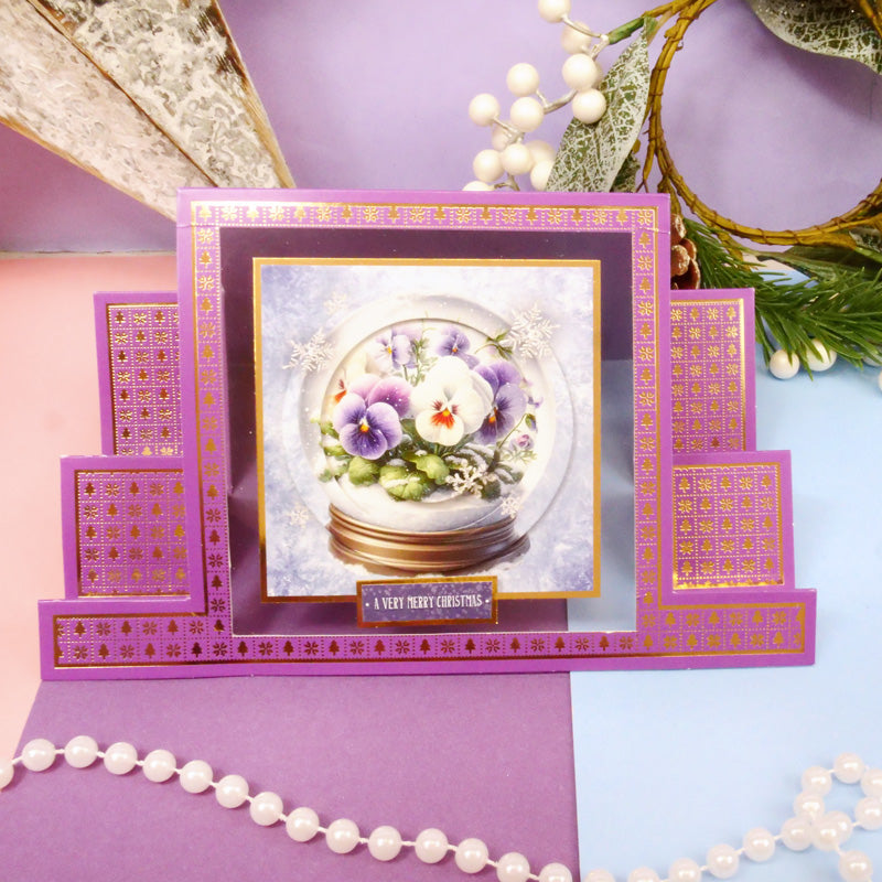 Cartes de vœux à motifs festifs - Centre de table carré