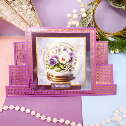 Cartes de vœux à motifs festifs - Centre de table carré