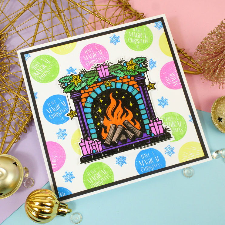 Pour l'amour des timbres - Cheminée festive