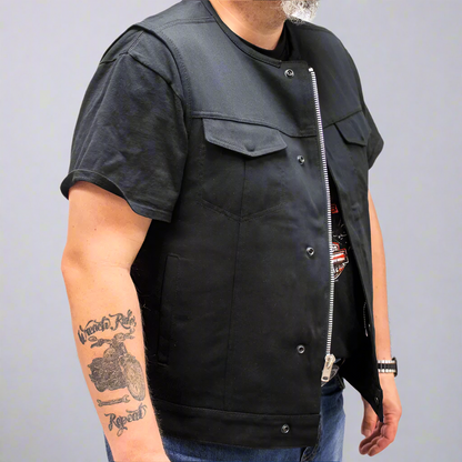 Gilet de moto en sergé First MFG Co. pour hommes
