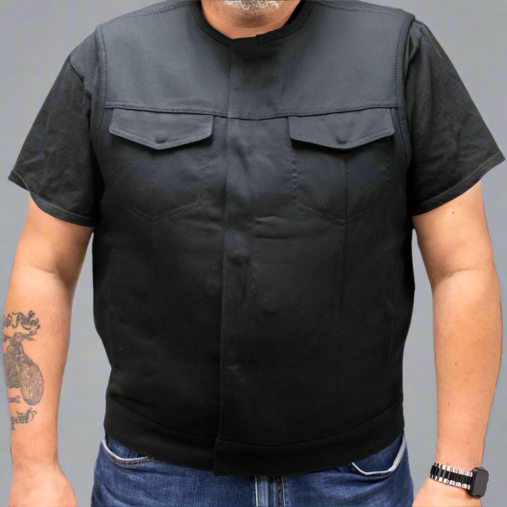 Gilet de moto en sergé First MFG Co. pour hommes