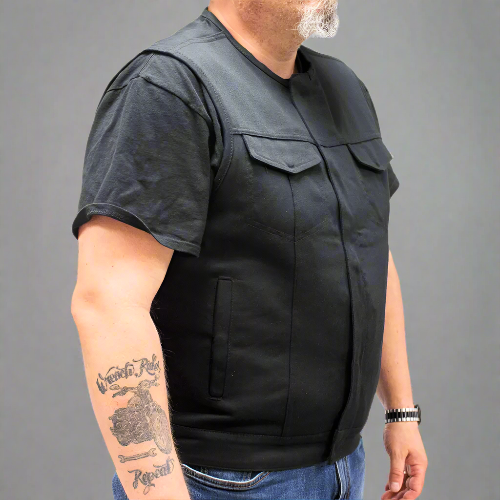Gilet de moto en sergé First MFG Co. pour hommes